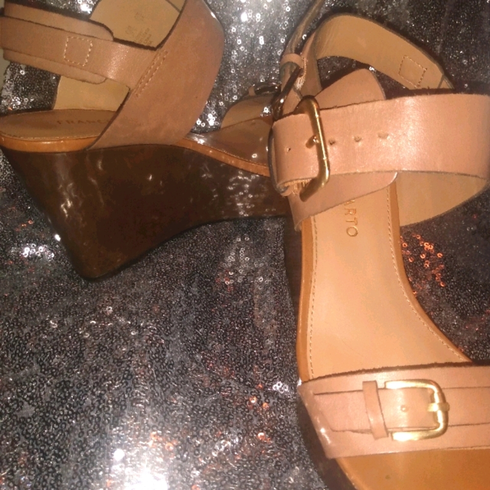 Wedged FS ankle strapped heels